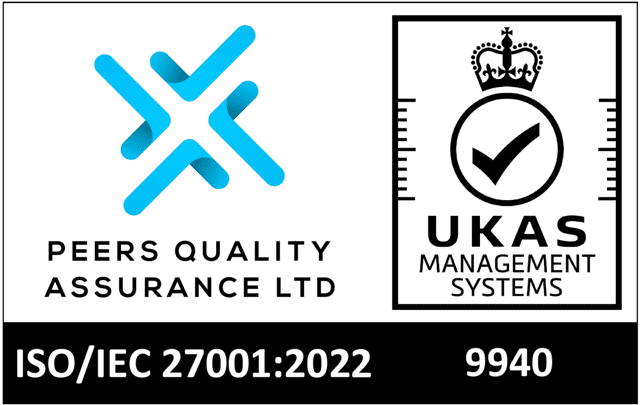 PQAL & Black on White UKAS 27001 Logo